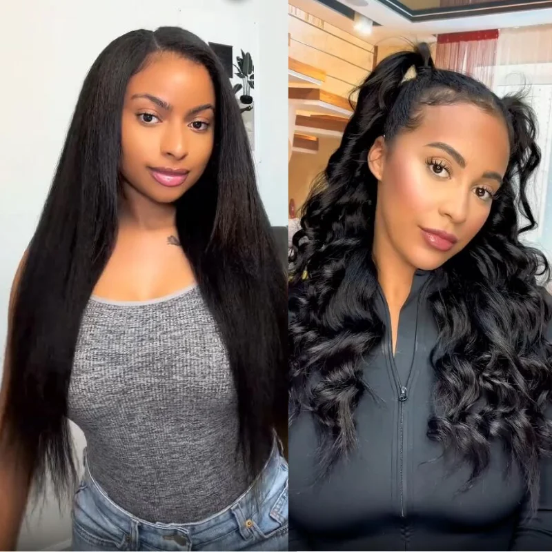 Klaiyi Kinky Straight Human Hair V Part Wig With Drawstring Fit For All Sizes Beginner Friendly Upgrade U Part Wig 150% Density
Klaiyi Kinky Straight Human Hair V Part Wig With Drawstring Fit For All Sizes Beginner Friendly Upgrade U Part Wig 150% Density