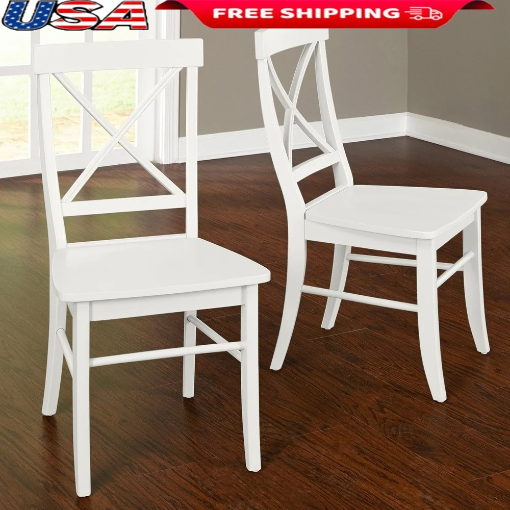 Set of 2 Albury Dining Chairs Rubberwood Cross Back Side Chairs Indoor Dining Room Nautical Coastal Style
Set of 2 Albury Dining Chairs Rubberwood Cross Back Side Chairs Indoor Dining Room Nautical Coastal Style