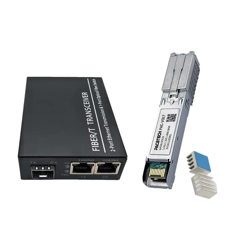 Совместимый с 5G Mini GPON OLT Stick 1GPON 2GE Uplink Портативное оптоволоконное оборудование
Совместимый с 5G Mini GPON OLT Stick 1GPON 2GE Uplink Портативное оптоволоконное оборудование
