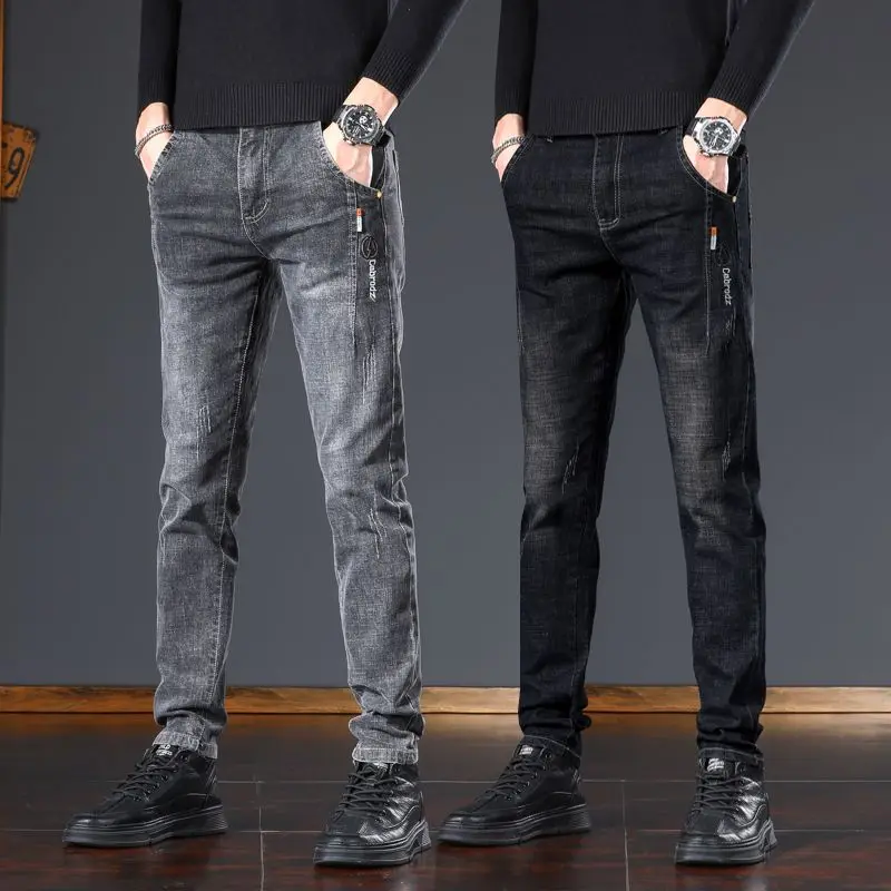 Washed Elastic Slim-fit Trendy Men's Jeans Straight Youth Fashion Little Feet Denim Trousers Embroidery Men's Clothing Pants
Washed Elastic Slim-fit Trendy Men's Jeans Straight Youth Fashion Little Feet Denim Trousers Embroidery Men's Clothing Pants