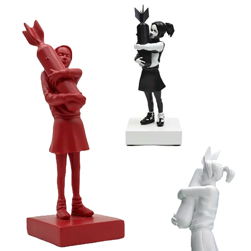 Embracing The Girl Statue, Banksy Embracing Peace Girl Art Resin Sculpture Street Art Design Decoration Office Home Decoration
Embracing The Girl Statue, Banksy Embracing Peace Girl Art Resin Sculpture Street Art Design Decoration Office Home Decoration