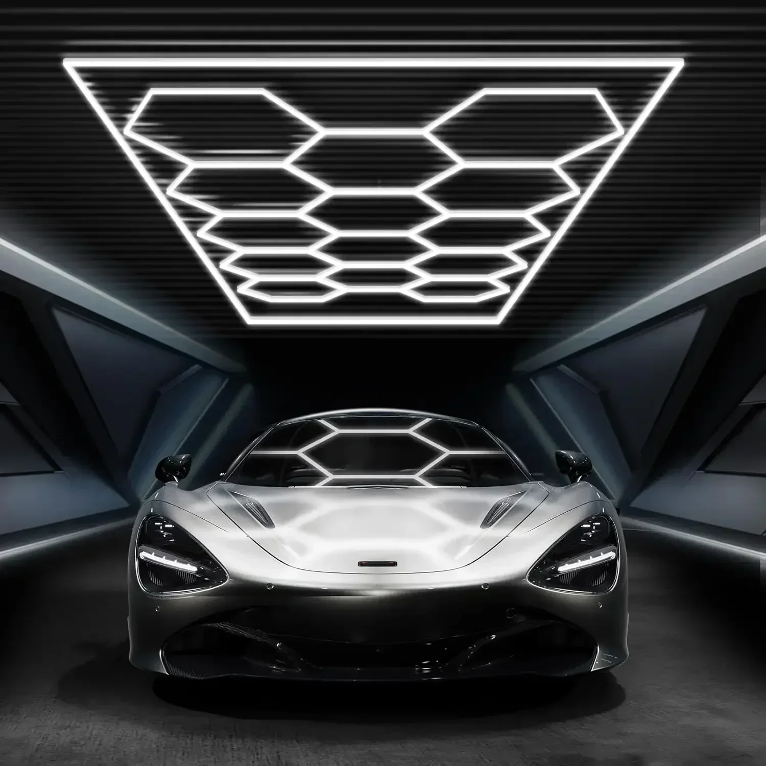Hexagon Garage Lights with Rectangle Frame, High Brightness 672W 86400LM 6500K, 14 Hex Grid for Garage, Shop, Basement,
Hexagon Garage Lights with Rectangle Frame, High Brightness 672W 86400LM 6500K, 14 Hex Grid for Garage, Shop, Basement,