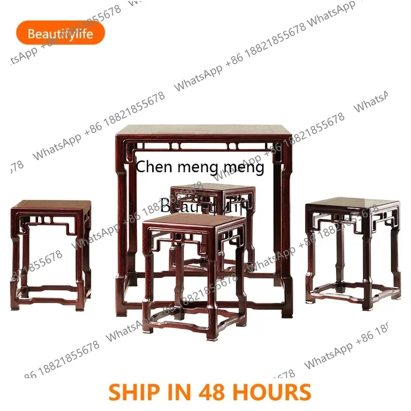 Square Table Sandal Wood Solid Wood Square Leisure Old-Fashioned Square Table for Eight People HouseholdFH H
Square Table Sandal Wood Solid Wood Square Leisure Old-Fashioned Square Table for Eight People HouseholdFH H