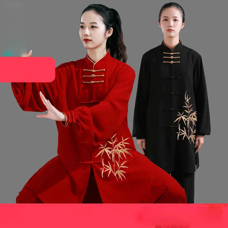 Jingyi Tai Chi Clothing Women's New Flowing Bamboo Leaf Embroidery Tai Chi Practice Clothes Men's Baduan Jin Martial Arts Perfor
Jingyi Tai Chi Clothing Women's New Flowing Bamboo Leaf Embroidery Tai Chi Practice Clothes Men's Baduan Jin Martial Arts Perfor