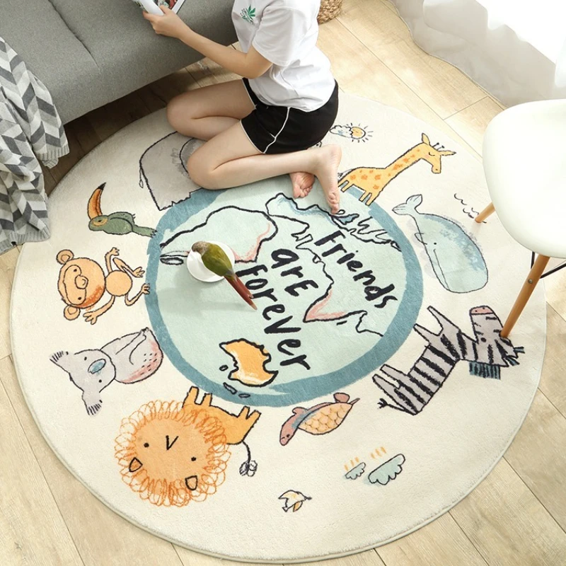 Round Living Room Carpet Cute Ins Style Animal Pattern Bedroom Bedside Rug Large Area Plush Sofa Coffee Table Mat Tapis Ковер 러그
Round Living Room Carpet Cute Ins Style Animal Pattern Bedroom Bedside Rug Large Area Plush Sofa Coffee Table Mat Tapis Ковер 러그