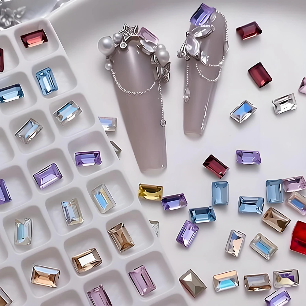 30PCS Rectangle Pointed-back Crystal Nail Art Rhinestone Accessories Parts For Manicure Decor Nails Decoration Supplies Tool
30PCS Rectangle Pointed-back Crystal Nail Art Rhinestone Accessories Parts For Manicure Decor Nails Decoration Supplies Tool