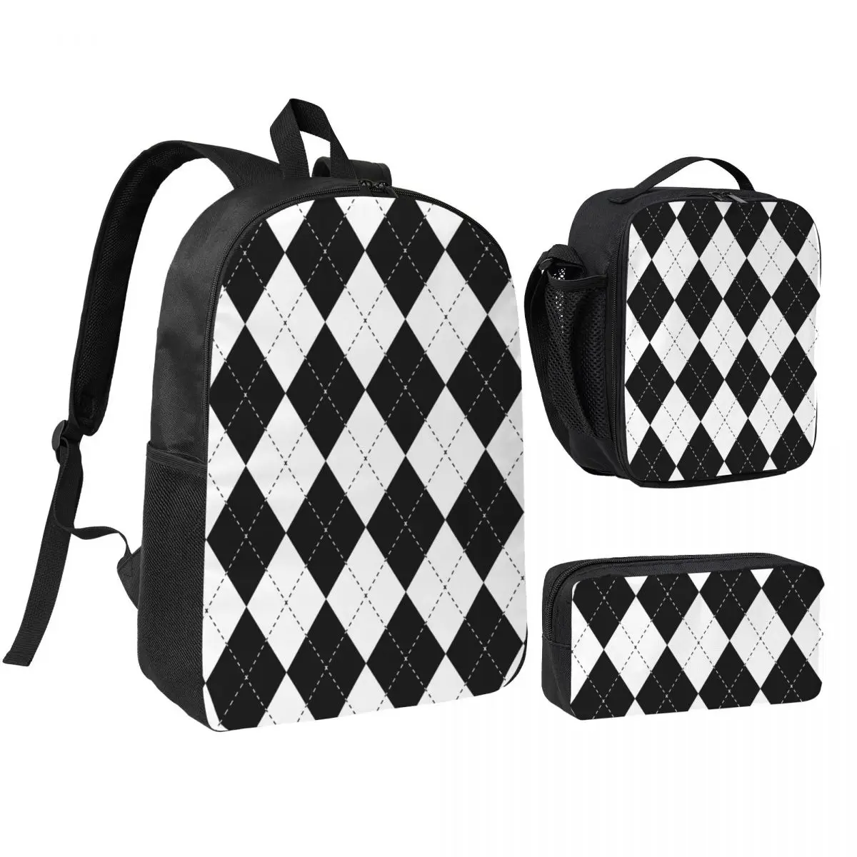 Diamond Shaped Geometric Pattern Backpack Boys Girls BookBag School Bag Shoulder Bags 3ps Insulated Lunch Bag Pencil Case
Diamond Shaped Geometric Pattern Backpack Boys Girls BookBag School Bag Shoulder Bags 3ps Insulated Lunch Bag Pencil Case