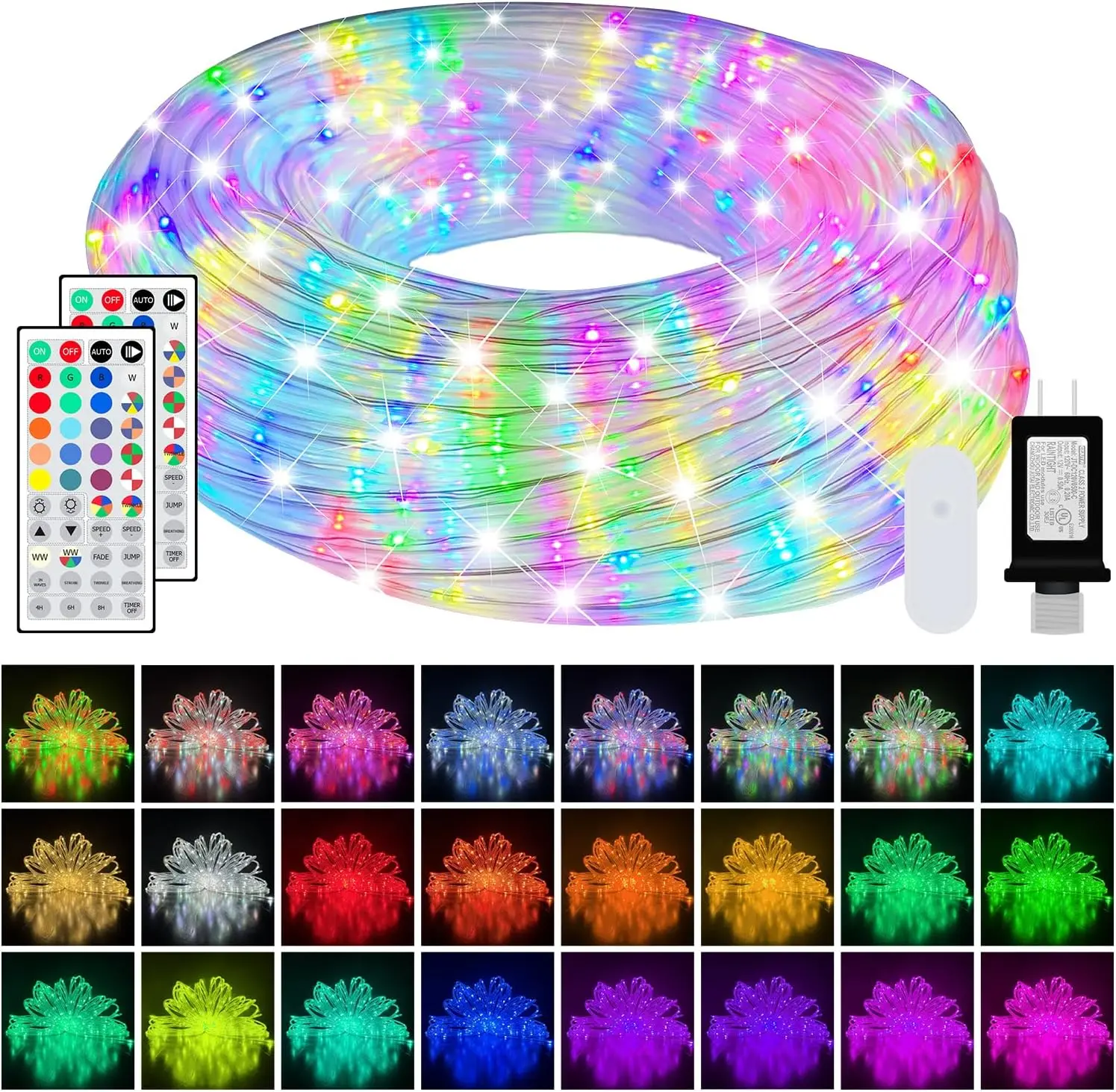 Светодиодные гирлянды-шнуры 200 футов, 25 цветов, IP68 водонепроницаемые, RGB и теплый белый свет, для уличного декора двора, террасы, вечеринок
Светодиодные гирлянды-шнуры 200 футов, 25 цветов, IP68 водонепроницаемые, RGB и теплый белый свет, для уличного декора двора, террасы, вечеринок