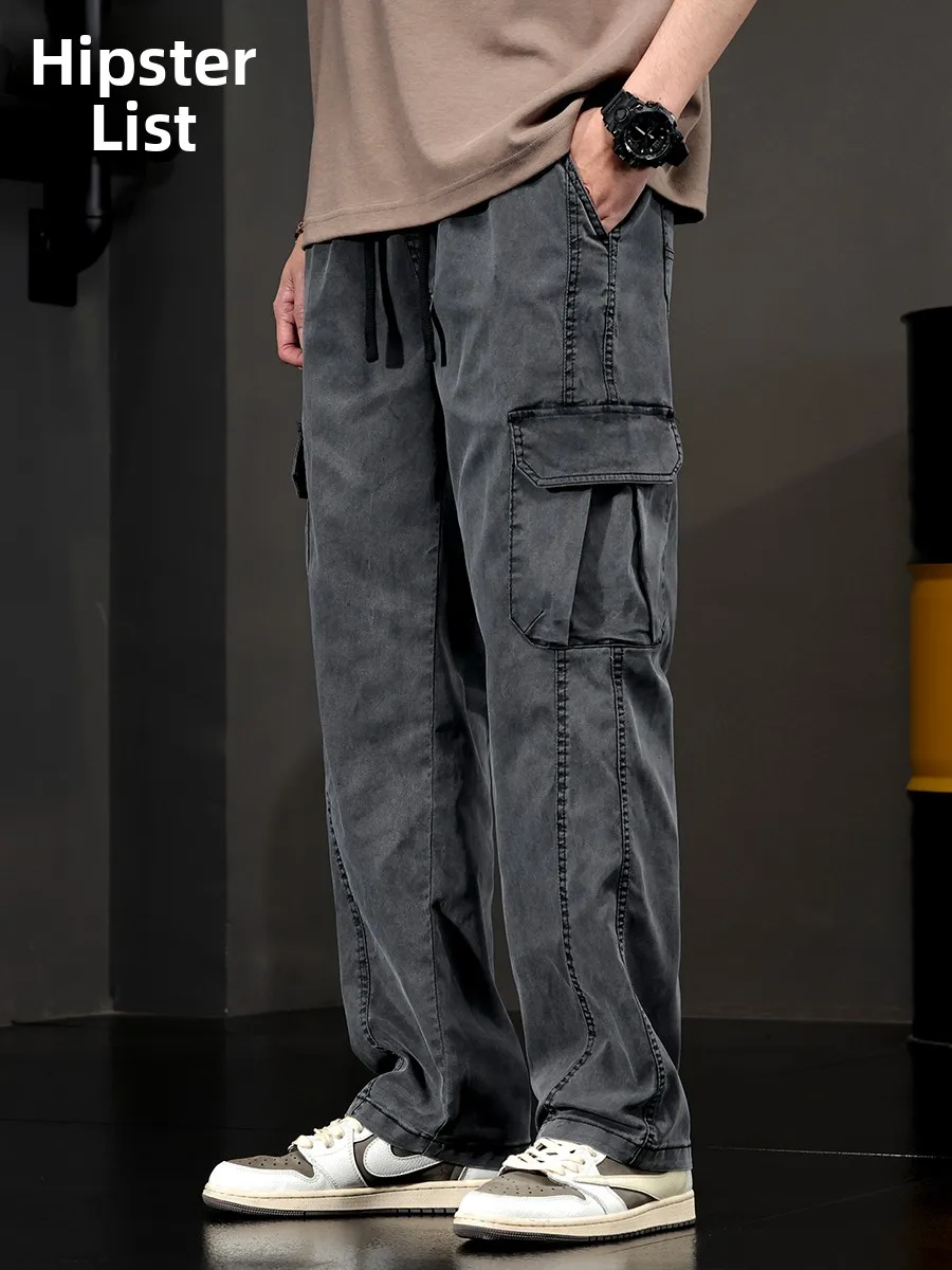 Retro American Work Pants Men's Summer New Loose Straight Casual Pants Elastic Waist Long Pants Casual Sle
Retro American Work Pants Men's Summer New Loose Straight Casual Pants Elastic Waist Long Pants Casual Sle