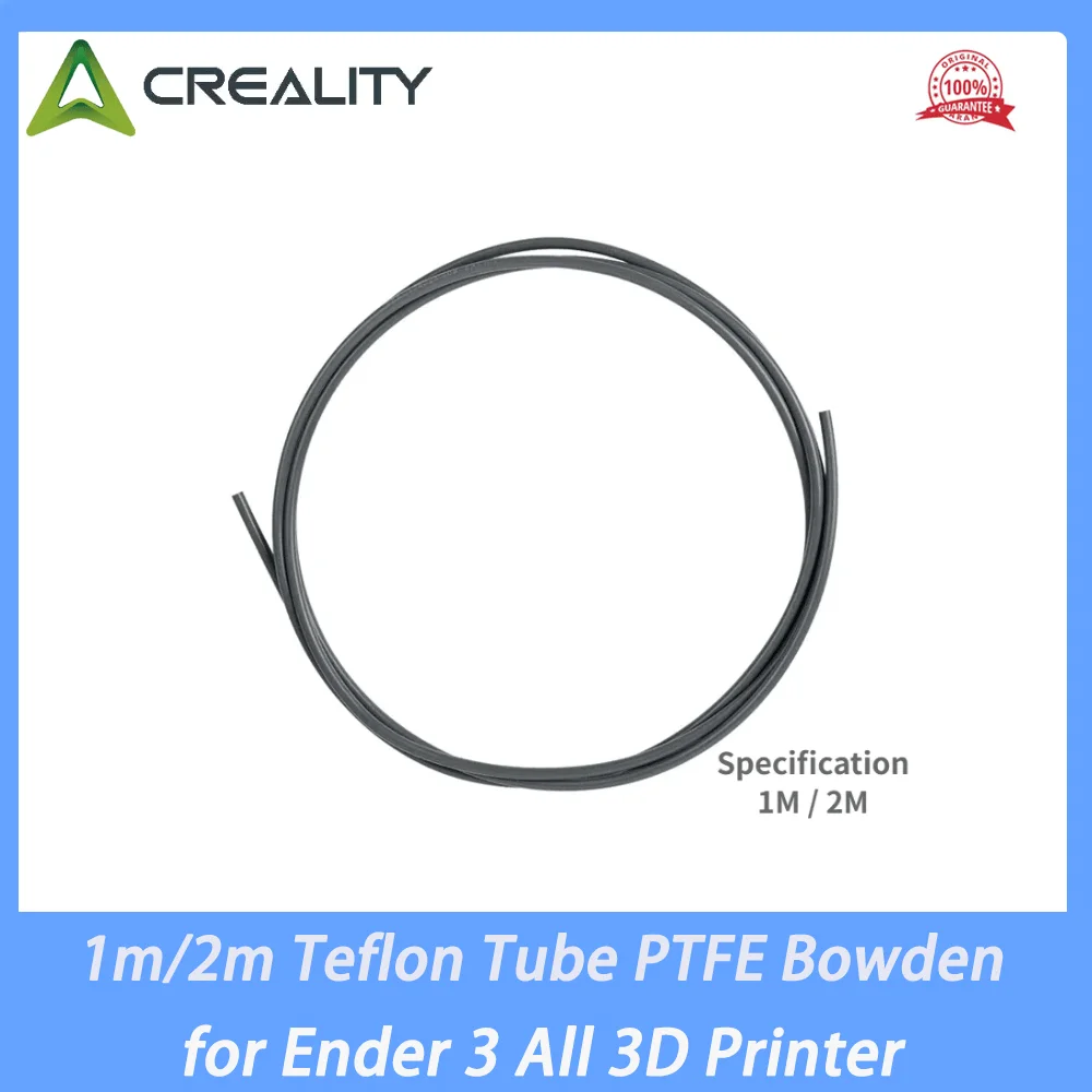Creality Official 1m/2m Teflon Tube PTFE Bowden Tubing 1.75mm Filament Ultra-Smooth Low Friction for Ender 3 All 3D Printer
Creality Official 1m/2m Teflon Tube PTFE Bowden Tubing 1.75mm Filament Ultra-Smooth Low Friction for Ender 3 All 3D Printer