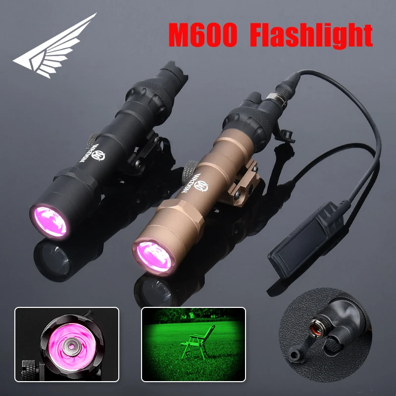 Wadsn mini tactical flashlight for airsoft M600 m600b, 20mm, Picatinny rail, hunting lamp with double function pressure switch
Wadsn mini tactical flashlight for airsoft M600 m600b, 20mm, Picatinny rail, hunting lamp with double function pressure switch
