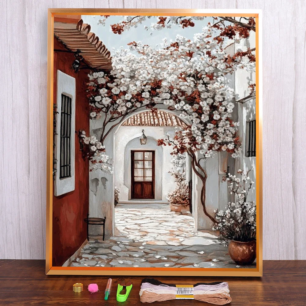 Scenery Flower Printed Canvas Cross-Stitch Embroidery Complete Kit Knitting Painting Sewing Handiwork Needle Magic Different
Scenery Flower Printed Canvas Cross-Stitch Embroidery Complete Kit Knitting Painting Sewing Handiwork Needle Magic Different