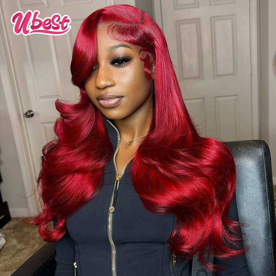 Ubest 13X6 13x4 Transparent Lace Front Wigs Body Wave Human Hair Bright Red Colored 5X5 Lace Closure Wigs Pre Plucked For Women
Ubest 13X6 13x4 Transparent Lace Front Wigs Body Wave Human Hair Bright Red Colored 5X5 Lace Closure Wigs Pre Plucked For Women