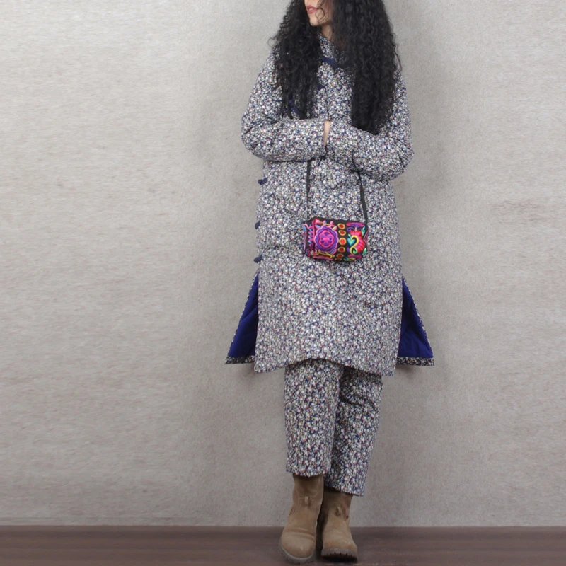 Утепленное хлопковое пальто средней длины с воротником-стойкой, женская традиционная китайская одежда, зимнее пальто с пуговицами
Утепленное хлопковое пальто средней длины с воротником-стойкой, женская традиционная китайская одежда, зимнее пальто с пуговицами