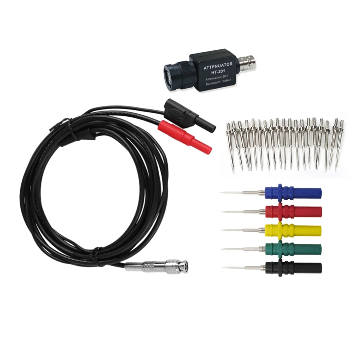 HOT Oscilloscope Accessories Set HT30A Auto Test Leads HT307 Acupuncture Probe Set HT201 20:1 Attenuatorand
HOT Oscilloscope Accessories Set HT30A Auto Test Leads HT307 Acupuncture Probe Set HT201 20:1 Attenuatorand