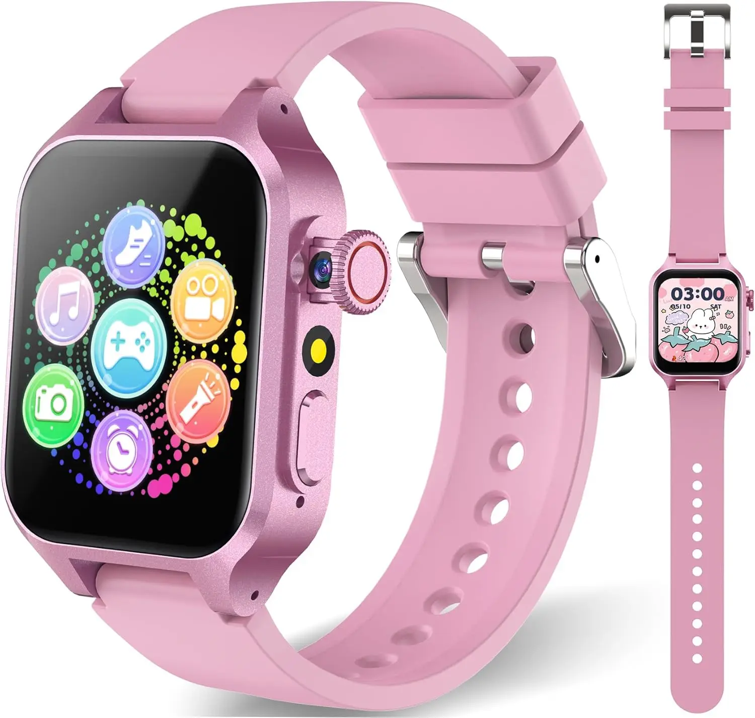 Kids Smart Watch with 32 Games, Telescopic Camera, Pedometer, Alarm, Video, Music, Audiobook, Learning Cards, Parental Control for Ages 4-12
Kids Smart Watch with 32 Games, Telescopic Camera, Pedometer, Alarm, Video, Music, Audiobook, Learning Cards, Parental Control for Ages 4-12