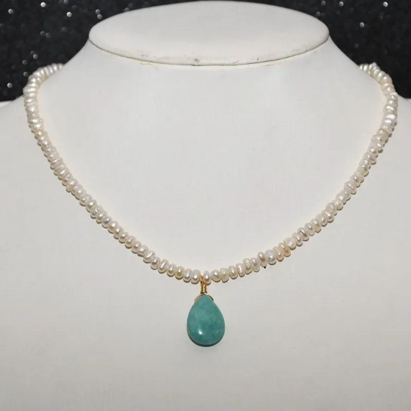Natural freshwater pearl necklace Natural Tianhe stone droplet shaped pendant Necklace chain Vintage Women's Collarbone chain
Natural freshwater pearl necklace Natural Tianhe stone droplet shaped pendant Necklace chain Vintage Women's Collarbone chain