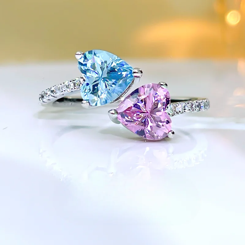 Fashionable, Luxury, Versatile, and Popular Love Opening 925 Silver Ring with High Carbon Diamond Contrast Color for Daily Use
Fashionable, Luxury, Versatile, and Popular Love Opening 925 Silver Ring with High Carbon Diamond Contrast Color for Daily Use