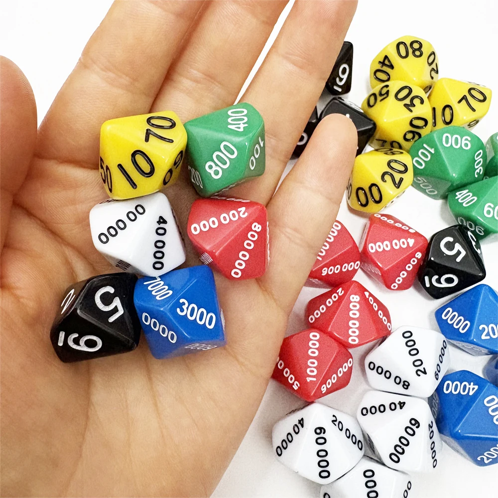30 Pieces Acrylic Bit-value Digital D10 For DND Game Accessories 6 styles
30 Pieces Acrylic Bit-value Digital D10 For DND Game Accessories 6 styles