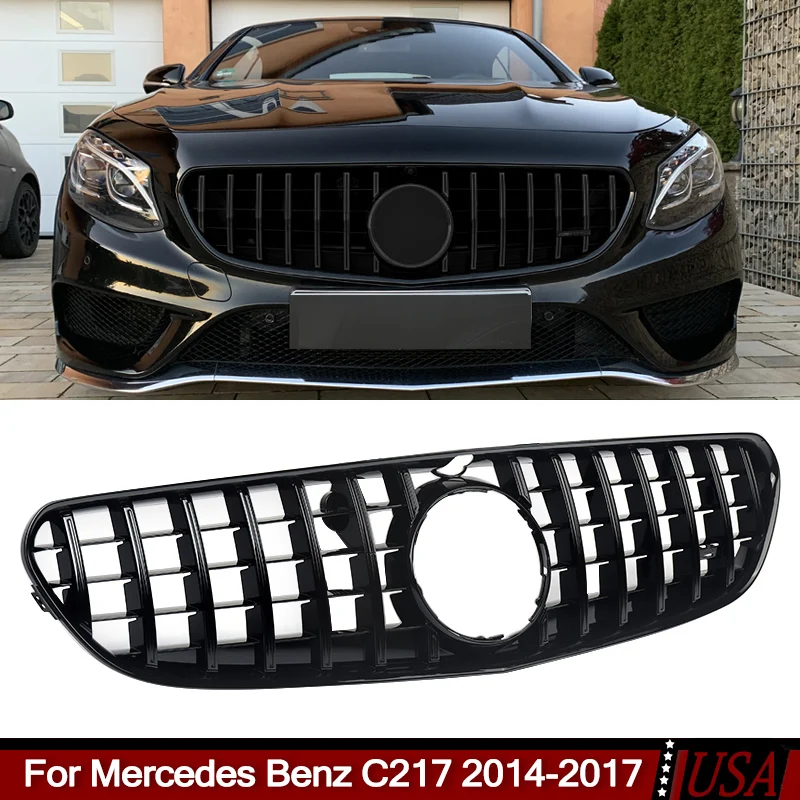 GT Style Front Grille For 2015-2017 Mercedes-Benz C217 W217 S Coupe S400L S500 S550 Gloss Black GTR Hood Grills Magickit
GT Style Front Grille For 2015-2017 Mercedes-Benz C217 W217 S Coupe S400L S500 S550 Gloss Black GTR Hood Grills Magickit