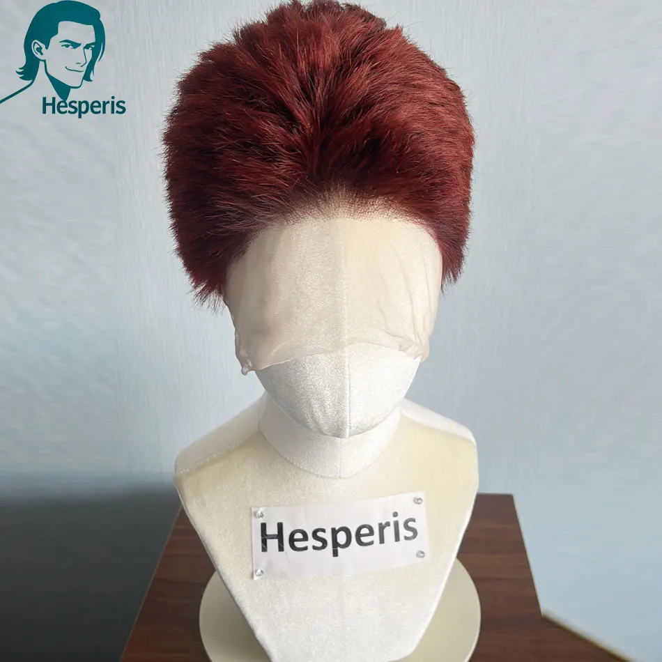 Hesperis Glueless Pre Style Short Cut Full Lace Male Wigs Cosplay Short Colored Wigs Dark Red Human Hair Buzz Wigs For Male
Hesperis Glueless Pre Style Short Cut Full Lace Male Wigs Cosplay Short Colored Wigs Dark Red Human Hair Buzz Wigs For Male