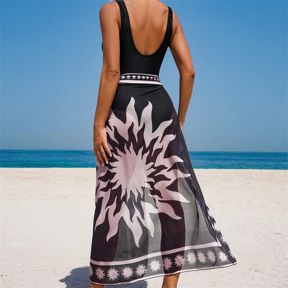Vintage Black Bikini Backless Swimsuit Women Deep V Vacation Swimwear Brazil Printed Mesh Cover Ups 2 Piece Bandage Beach Outfit
Vintage Black Bikini Backless Swimsuit Women Deep V Vacation Swimwear Brazil Printed Mesh Cover Ups 2 Piece Bandage Beach Outfit