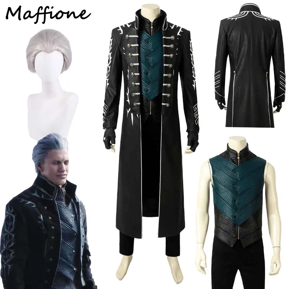 Game DMC 5 Vergil Cosplay Fantasia Costume Wigs Men Role Play Clothing Male Disguise Coat Pants Halloween Carnival Party Suits
Game DMC 5 Vergil Cosplay Fantasia Costume Wigs Men Role Play Clothing Male Disguise Coat Pants Halloween Carnival Party Suits