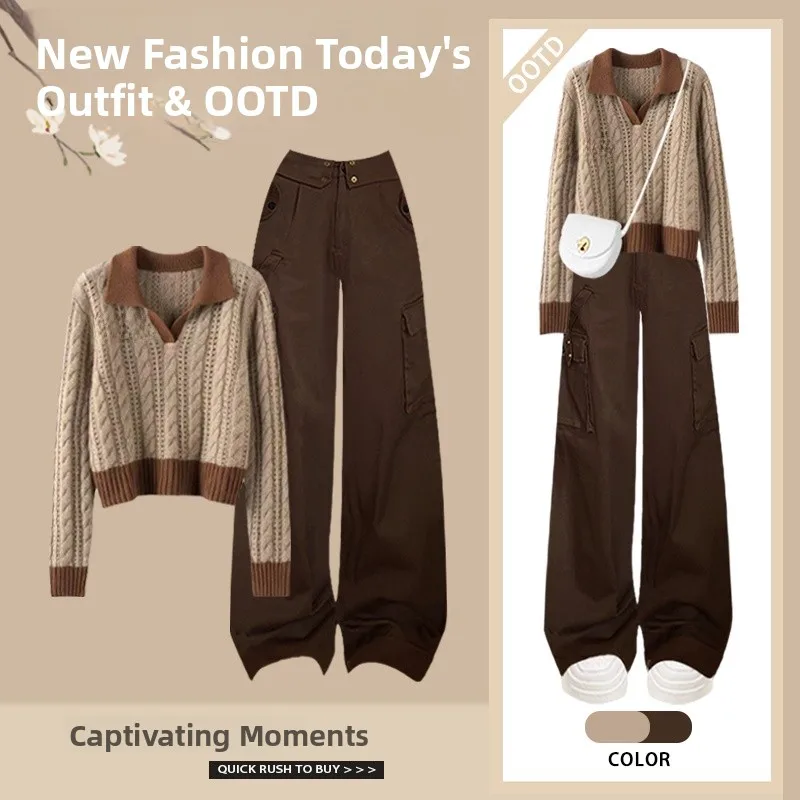 Elegant Hollow out Knit Sweater And Slimming Jeans Two Piece Set for Women Vintage Style Autumn Winter Fashion Ensemble
Elegant Hollow out Knit Sweater And Slimming Jeans Two Piece Set for Women Vintage Style Autumn Winter Fashion Ensemble