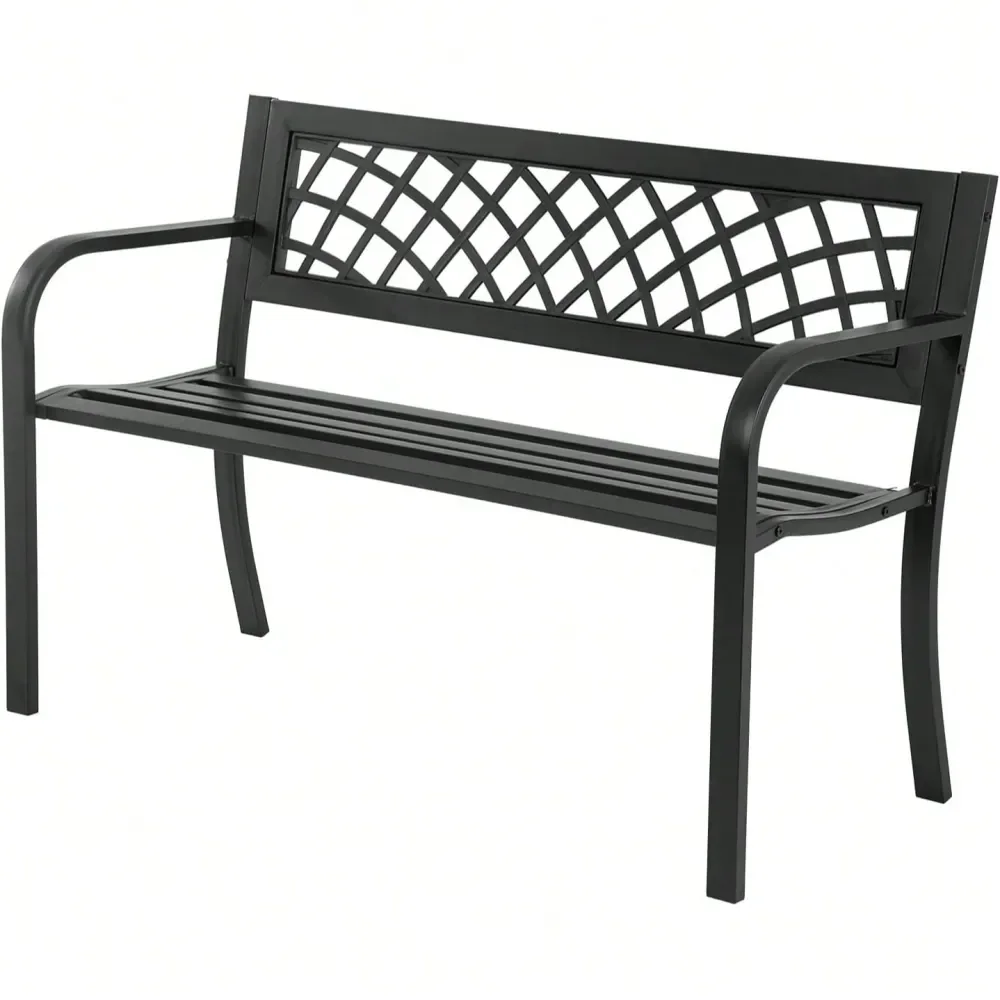 Bench,Outdoor Benches,Iron Steel Frame Patio Bench With Mesh Pattern And Plastic Backrest Armrests For Lawn Yard Porch Work Ent
Bench,Outdoor Benches,Iron Steel Frame Patio Bench With Mesh Pattern And Plastic Backrest Armrests For Lawn Yard Porch Work Ent