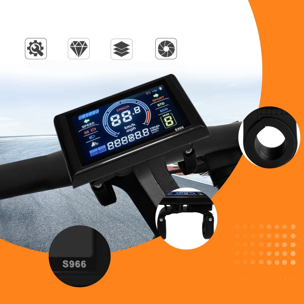 Electric Bicycle Controller Kit 20A 35A Sine Wave with S966 Color Screen Display Suitable for 350W to 1500W Motors
Electric Bicycle Controller Kit 20A 35A Sine Wave with S966 Color Screen Display Suitable for 350W to 1500W Motors