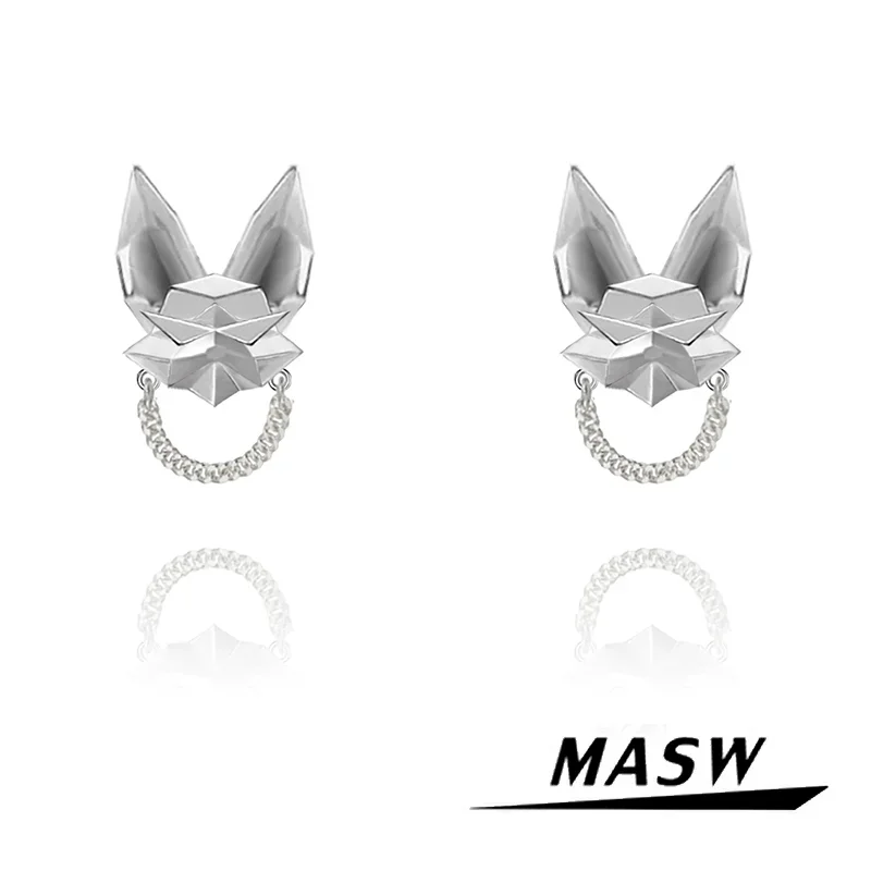 MASW Original Design Cool Trend High Quality Brass Thick Silver Plated Fox Stud Earrings For Women Accessories Gifts Hot Sale
MASW Original Design Cool Trend High Quality Brass Thick Silver Plated Fox Stud Earrings For Women Accessories Gifts Hot Sale