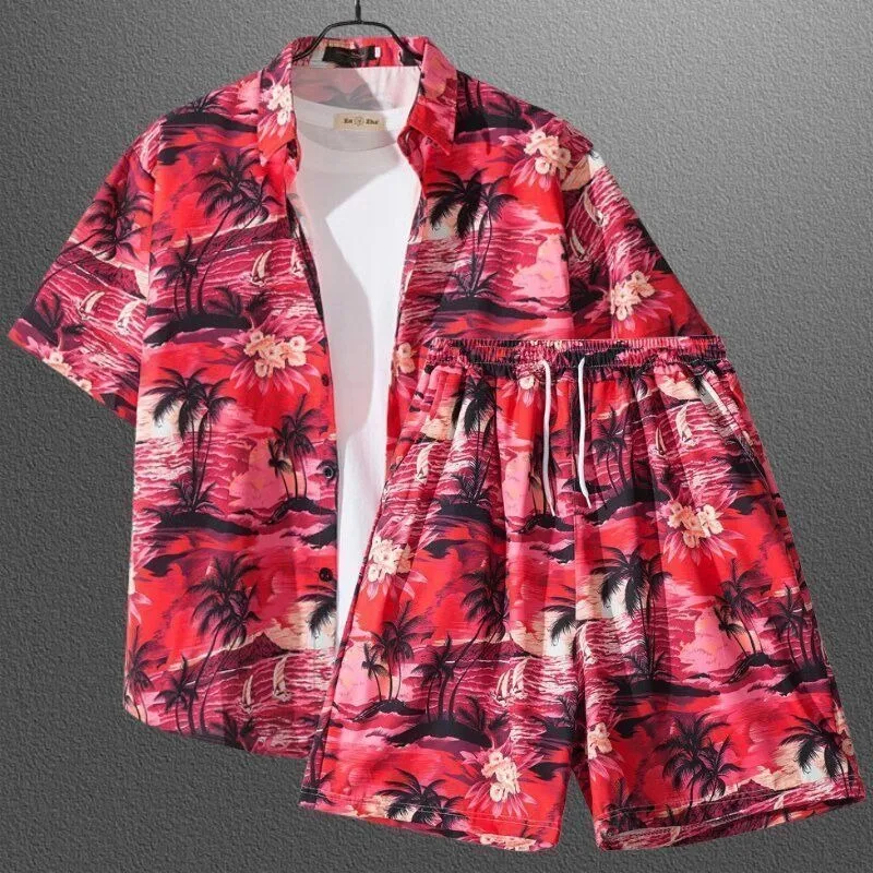 Vacation Men Red Coconut Tree Shirts and Short Pant 2 Piece Sets Hawaii Beach Quick Drying Loose Sports Outfits Hip Hop Harajuku
Vacation Men Red Coconut Tree Shirts and Short Pant 2 Piece Sets Hawaii Beach Quick Drying Loose Sports Outfits Hip Hop Harajuku