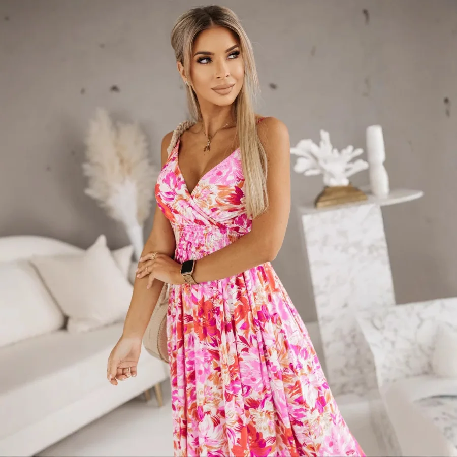 2025Women's clothing Sexy Backless suspenders V Neck Bohemian Dress Fashion Floral Print Sleeveless Holiday Beach Party Dresses
2025Women's clothing Sexy Backless suspenders V Neck Bohemian Dress Fashion Floral Print Sleeveless Holiday Beach Party Dresses