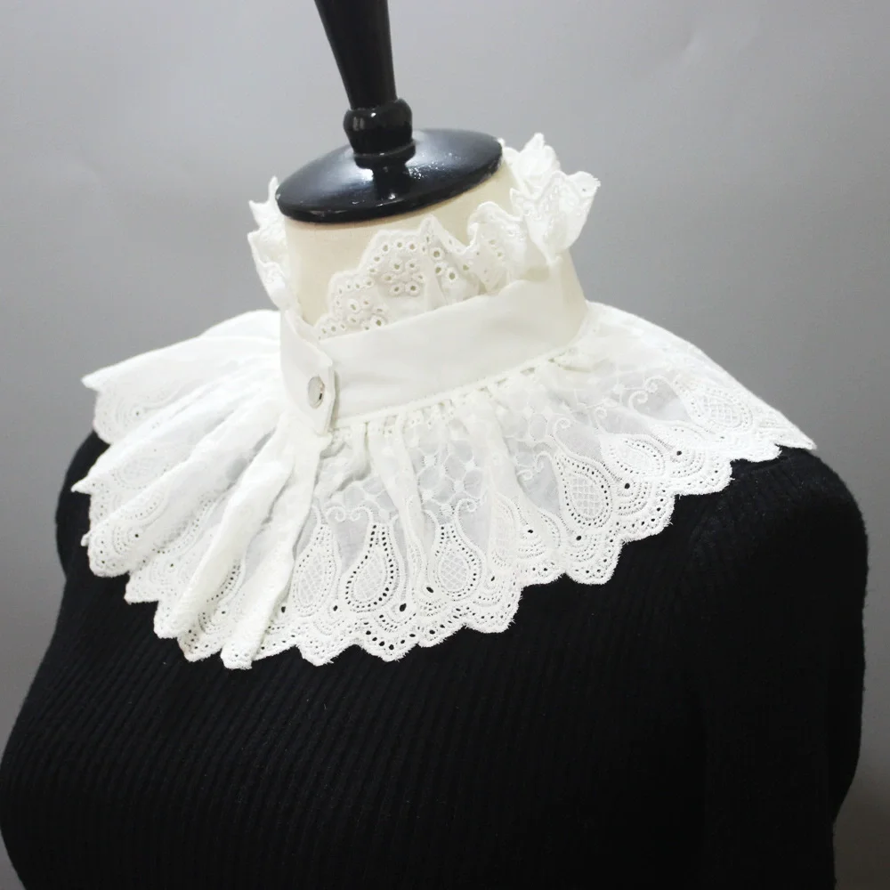 Women Vintage White Embroidery Lace Cotton Fake Collar For Photograph Girls Performance Detachable Collar TB213
Women Vintage White Embroidery Lace Cotton Fake Collar For Photograph Girls Performance Detachable Collar TB213