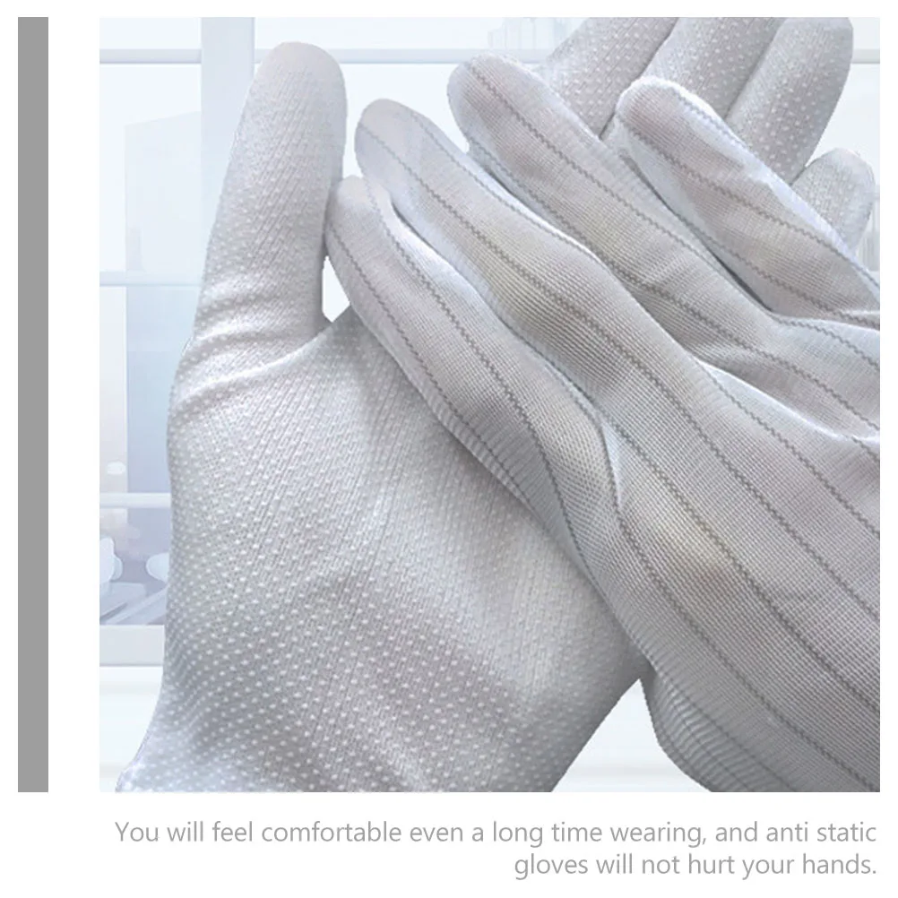 10 Pairs Anti Static Gloves Thin White Work Electronics Repair Striped Dust Free Safety Labor Protection
10 Pairs Anti Static Gloves Thin White Work Electronics Repair Striped Dust Free Safety Labor Protection
