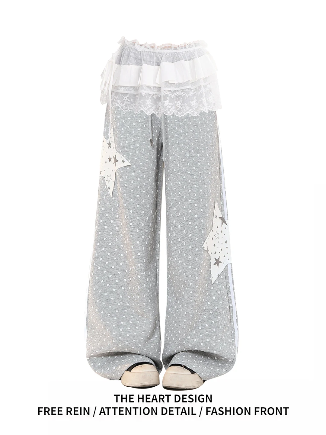 Loose Fit Polka Dot Star Patch Women's Sweatpants Spring Autumn Lightweight Subculture Curtain Pants Casual Straight Leg Trou...
Loose Fit Polka Dot Star Patch Women's Sweatpants Spring Autumn Lightweight Subculture Curtain Pants Casual Straight Leg Trou...