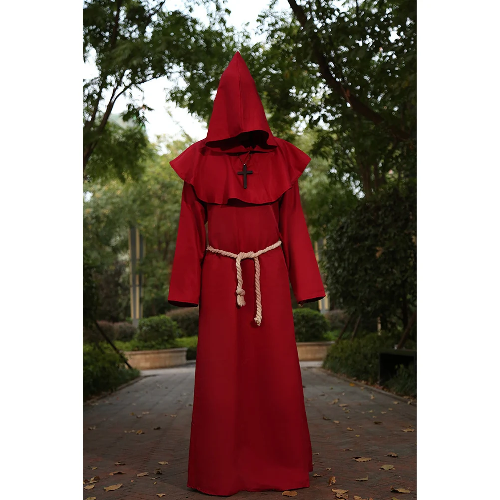 Medieval Monk Friar Soft Polyester Jumpsuits Belt Christian Cross Pretend Play Stage Halloween Wizard Uniform Cosplay
Medieval Monk Friar Soft Polyester Jumpsuits Belt Christian Cross Pretend Play Stage Halloween Wizard Uniform Cosplay