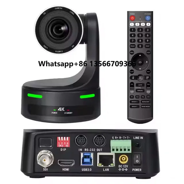 4K UHD AI PTZ Camera USB3.0 LAN 3G-SDI NDI Live Broadcast Camera 20X Optical Zoom Video Live Stream Cameras
4K UHD AI PTZ Camera USB3.0 LAN 3G-SDI NDI Live Broadcast Camera 20X Optical Zoom Video Live Stream Cameras