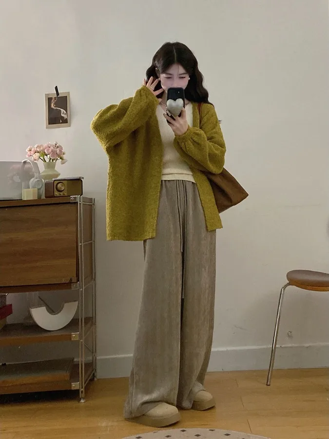 plus Size Lazy Style Knitted Set Casual Green Long Sleeve Sweater Wide Leg Pants Autumn Winter Fashion plus Size Women's Outfits
plus Size Lazy Style Knitted Set Casual Green Long Sleeve Sweater Wide Leg Pants Autumn Winter Fashion plus Size Women's Outfits