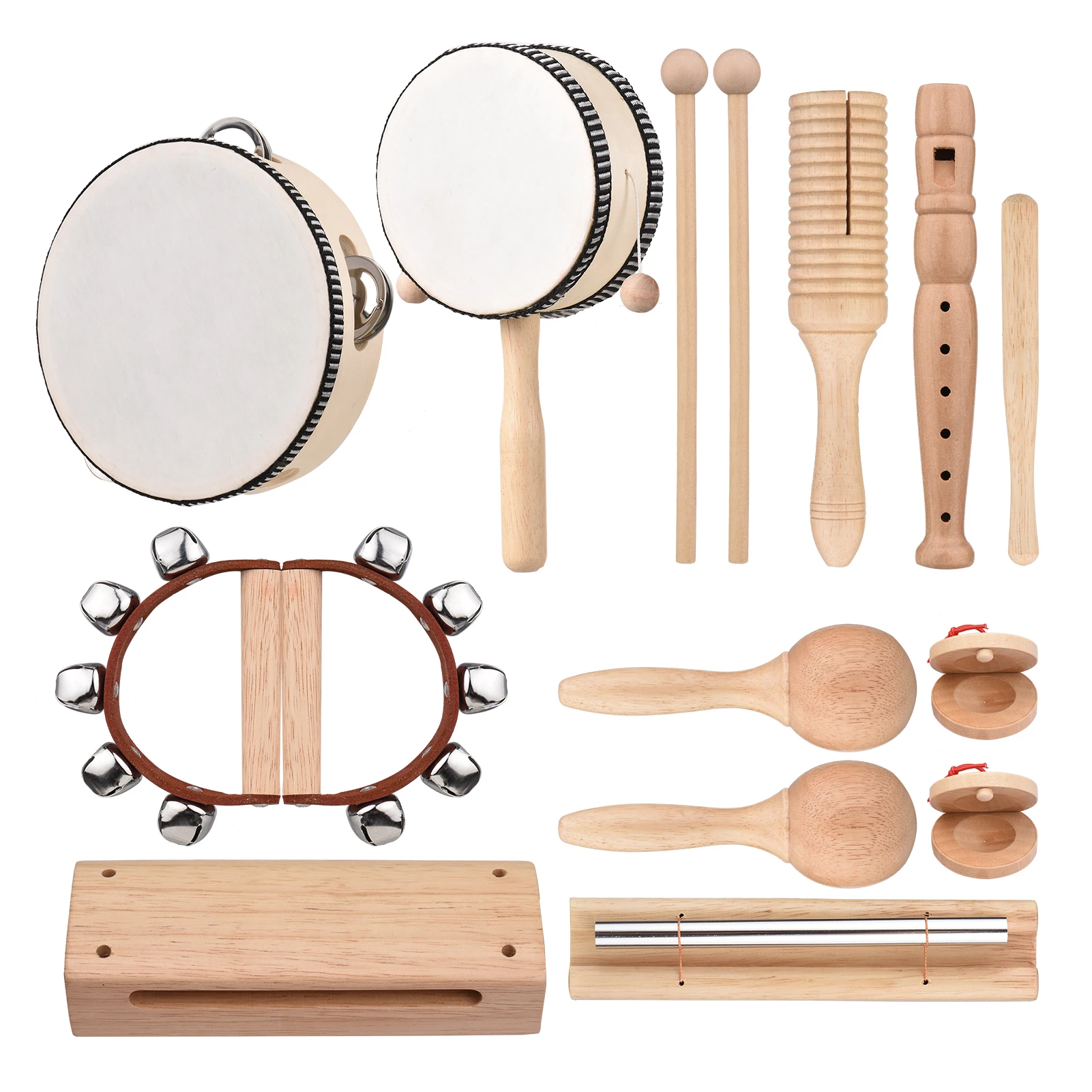 13pcs Kids Musical Instruments Toys with Carry Bag Wooden Percussion Instruments Early Education Gifts for Toddlers Children
13pcs Kids Musical Instruments Toys with Carry Bag Wooden Percussion Instruments Early Education Gifts for Toddlers Children