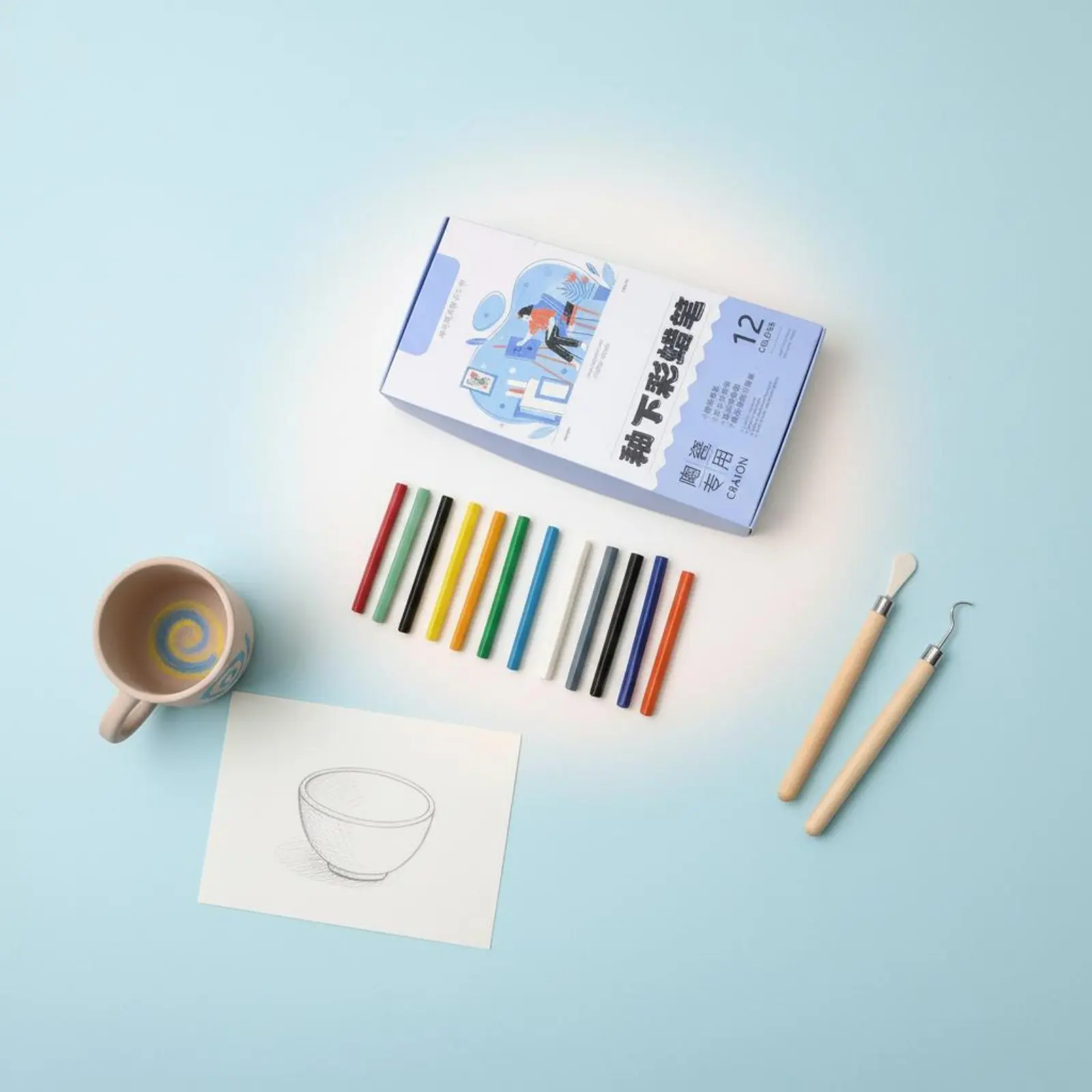 12 Colors 12 Color Underglaze Crayons Shading Ceramic Underglaze Crayon Set Pottery Coloring Pencils Long-Lasting Finish
12 Colors 12 Color Underglaze Crayons Shading Ceramic Underglaze Crayon Set Pottery Coloring Pencils Long-Lasting Finish