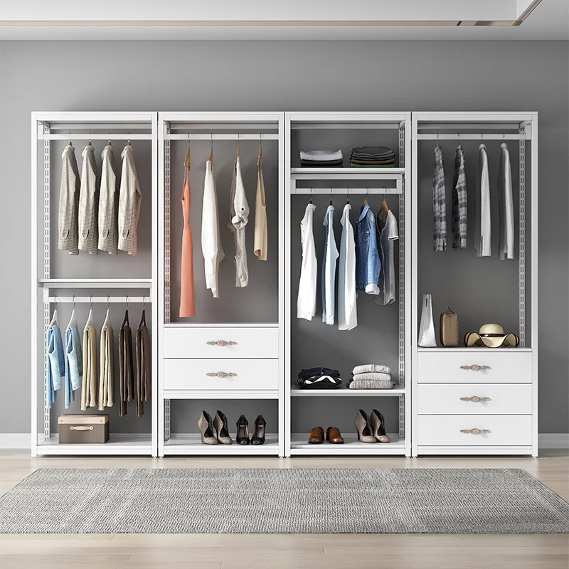 Walk-in closet shelf assembled open wardrobe
Walk-in closet shelf assembled open wardrobe