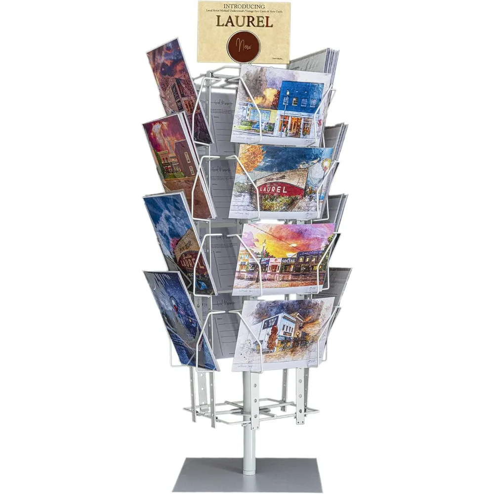 Up to 16 Adjustable Pockets Display Rack, Greeting Post Card Christmas Holiday Spinning Rack Stand, Pocket Size
Up to 16 Adjustable Pockets Display Rack, Greeting Post Card Christmas Holiday Spinning Rack Stand, Pocket Size