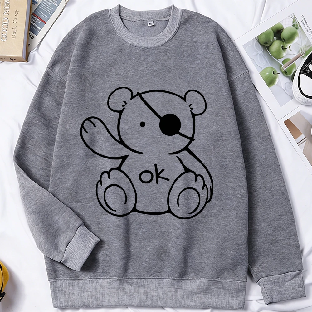 Kawaii Ok свитшот с принтом плюшевого мишки, мужская модная одежда с круглым вырезом, флисовый осенний пуловер, свободная винтажная одежда унисекс
Kawaii Ok свитшот с принтом плюшевого мишки, мужская модная одежда с круглым вырезом, флисовый осенний пуловер, свободная винтажная одежда унисекс