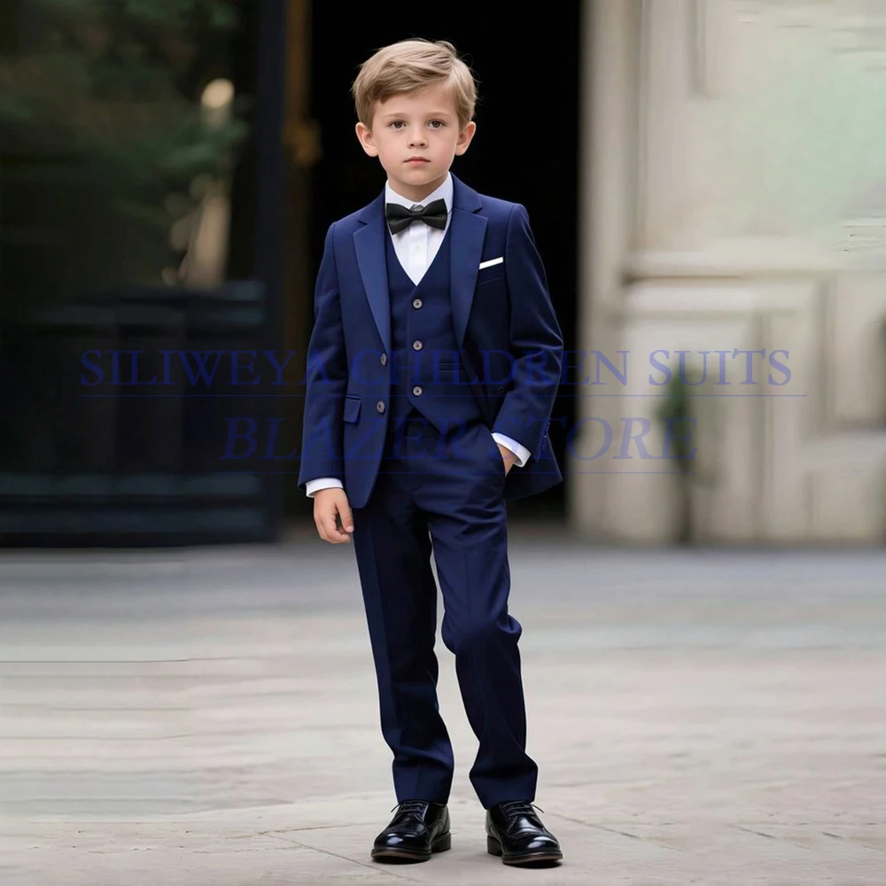Luxury Wedding Boy's Suits High Quality Single Breasted Notch Lapel Slim Fit 3 Piece Jacket Pants Vest Formal Children Clothing
Luxury Wedding Boy's Suits High Quality Single Breasted Notch Lapel Slim Fit 3 Piece Jacket Pants Vest Formal Children Clothing