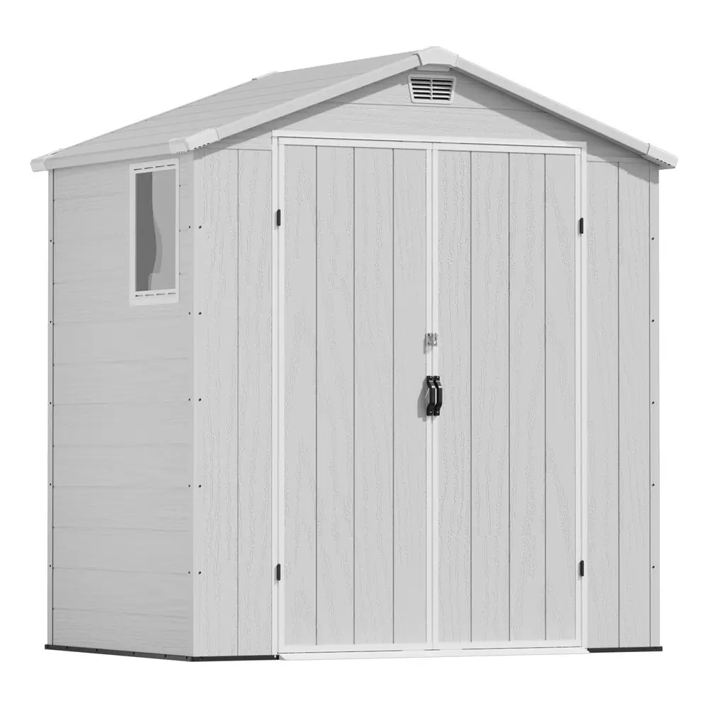 6x4 FT Plastic Storage Shed, Outdoor Resin Garden Shed with Floor, Durable Tool Storage Shed with Lockable Door and Window for
6x4 FT Plastic Storage Shed, Outdoor Resin Garden Shed with Floor, Durable Tool Storage Shed with Lockable Door and Window for