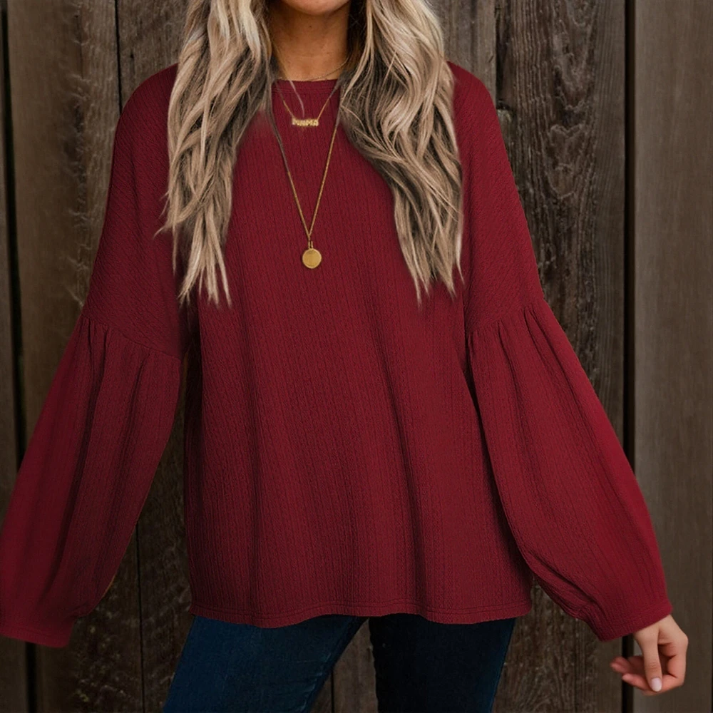 Fashionable Women's Long Sleeve round Neck Sweater Business Commute Style Fitted Design Straight Sleeve No Decoration Top
Fashionable Women's Long Sleeve round Neck Sweater Business Commute Style Fitted Design Straight Sleeve No Decoration Top