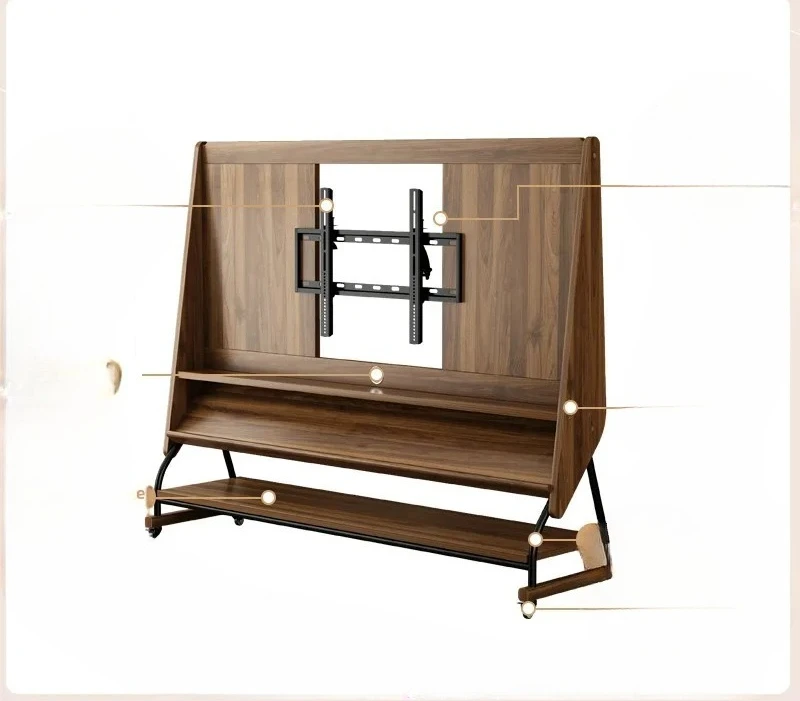 All solid wood removable TV cabinet coffee table living room home storage with wheel storage bracket
All solid wood removable TV cabinet coffee table living room home storage with wheel storage bracket