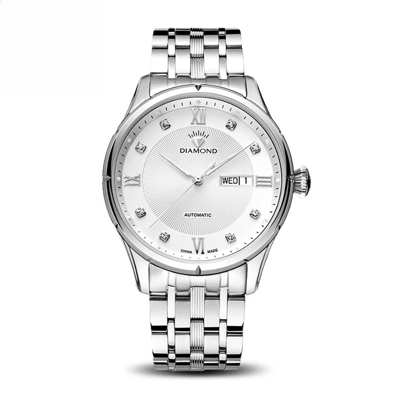 Мужские механические часы Shanghai Diamond Watch, простые деловые повседневные часы с бриллиантами, модель H103, с большим циферблатом, для мужчин
Мужские механические часы Shanghai Diamond Watch, простые деловые повседневные часы с бриллиантами, модель H103, с большим циферблатом, для мужчин