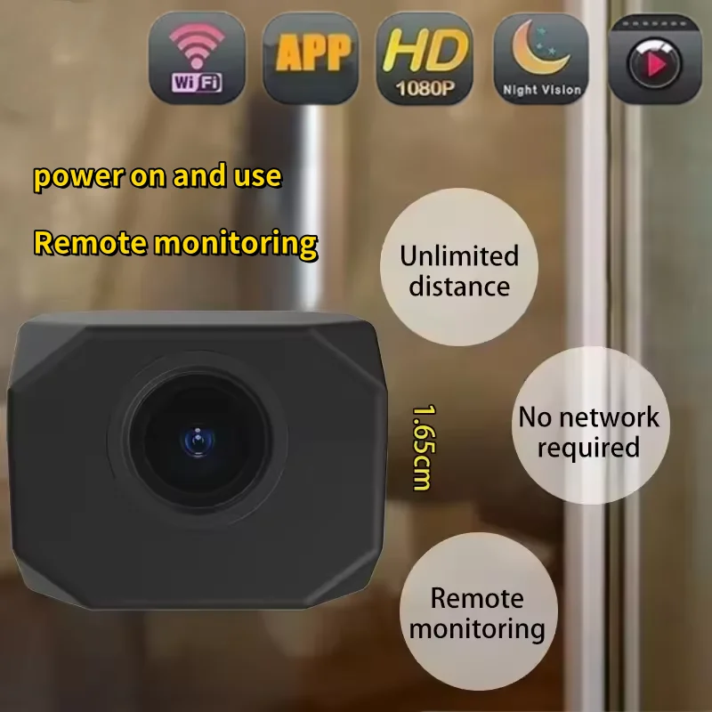 1080P HD Mini Camera WiFi IP/AP Remote Monitoring Lightweight Portable Camcorder Smart Home Surveillance Security Cam New
1080P HD Mini Camera WiFi IP/AP Remote Monitoring Lightweight Portable Camcorder Smart Home Surveillance Security Cam New